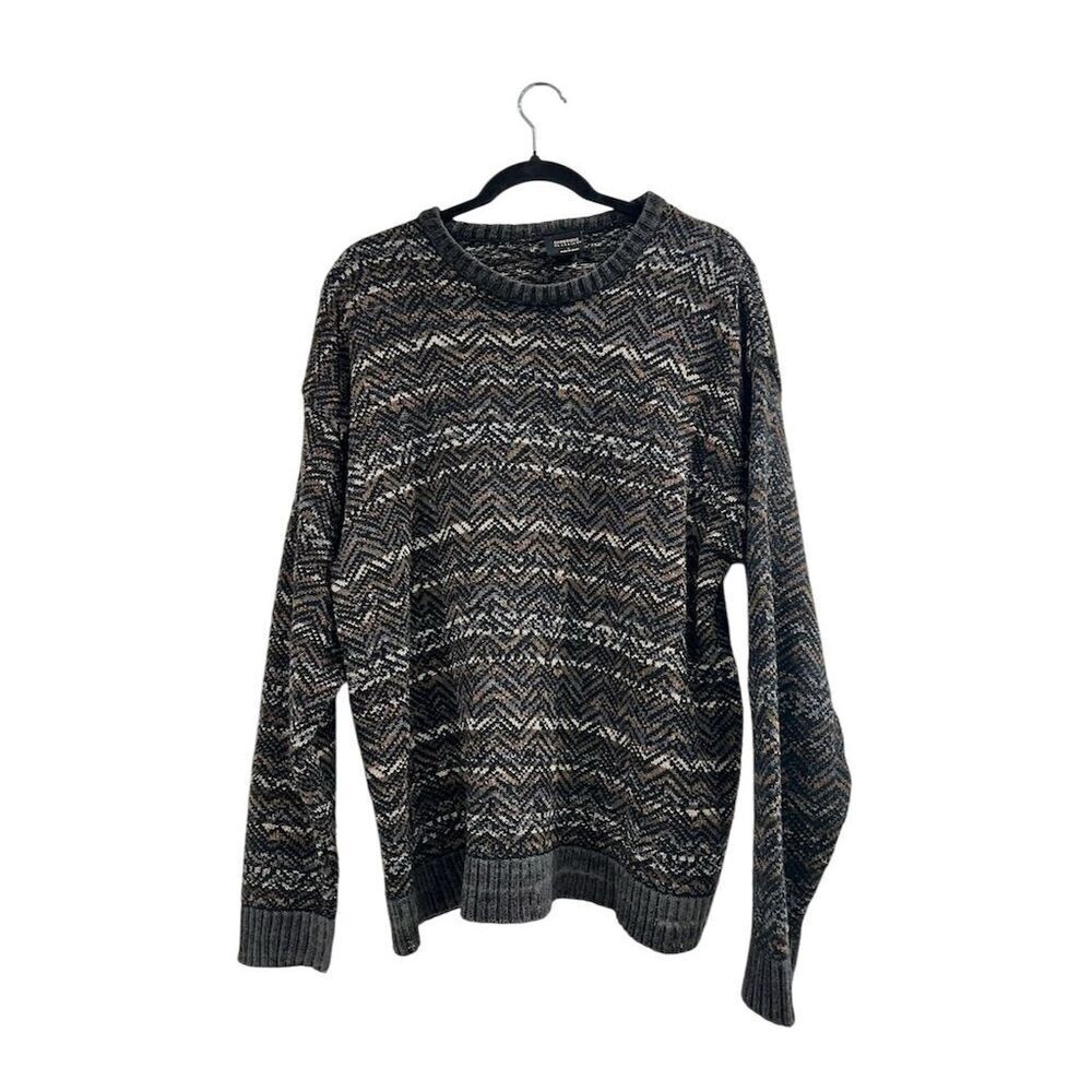 Vintage Cambridge Classics Men's Chevron Pullover Sweater Size L Multicolor